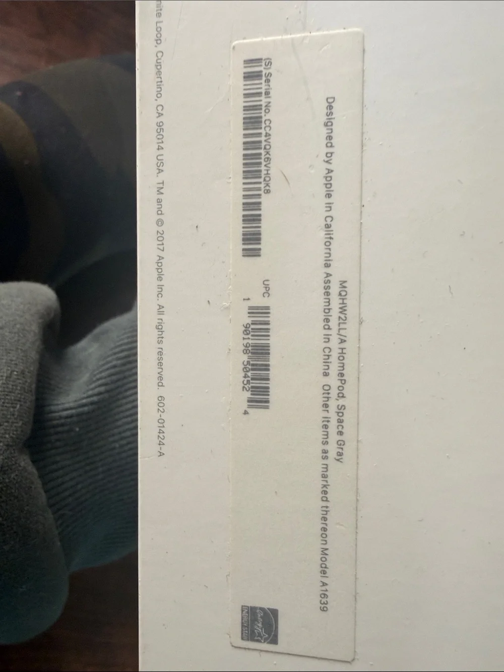 Apple HomePod White Accessories and Original Box